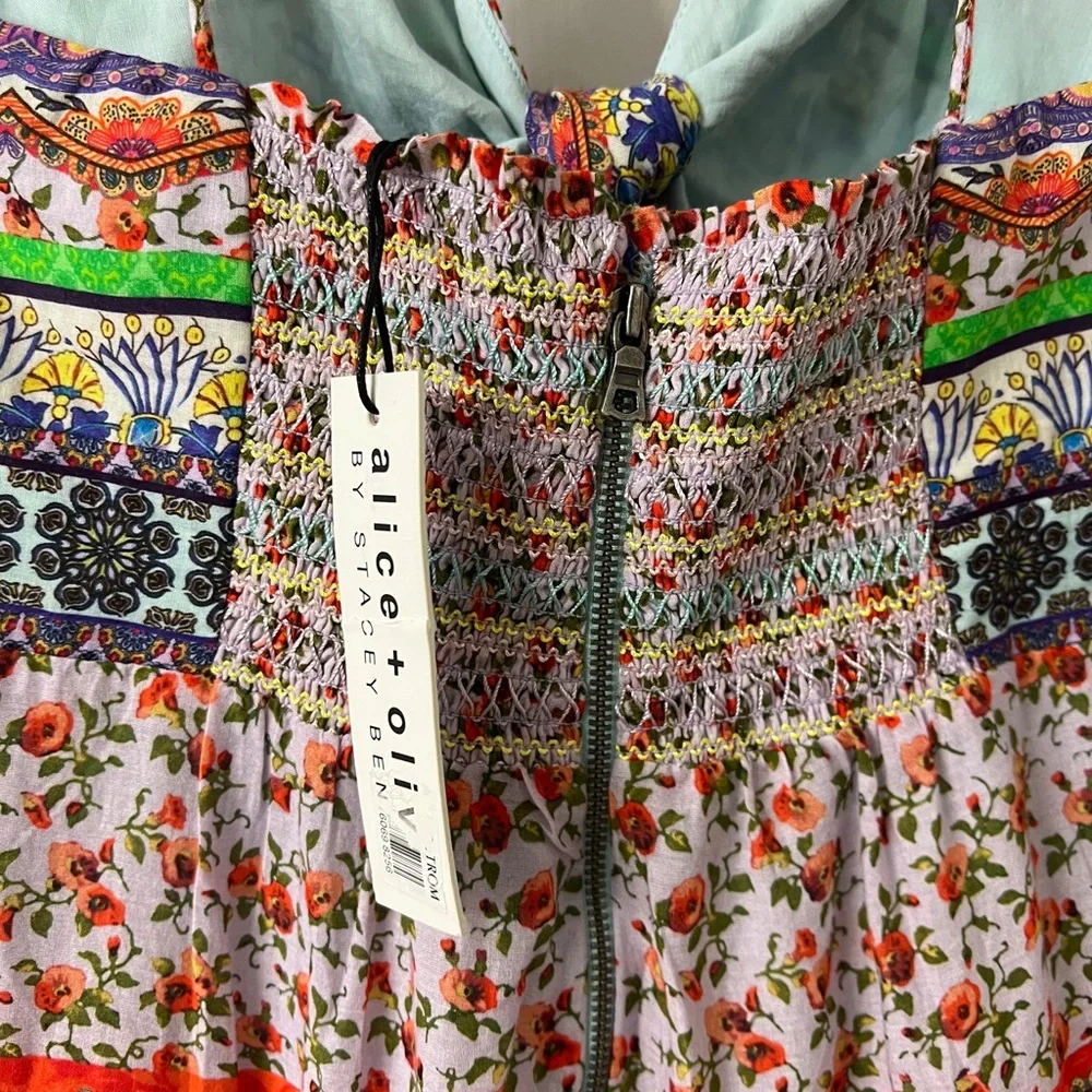 Alice + Olivia Minka Floral Tassel-Fringe Maxi Dress - Picture 11 of 17